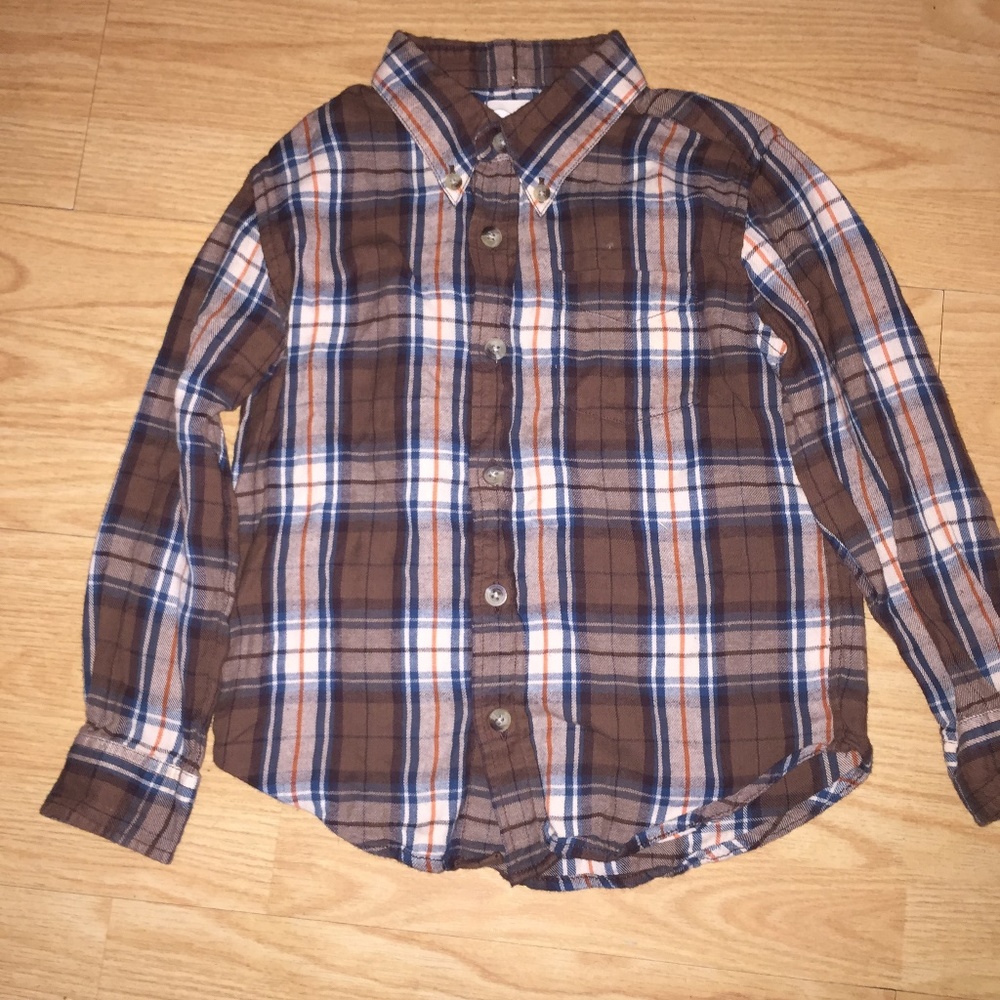 PEEK Boys PLAID SHIRT SZ M 6-7